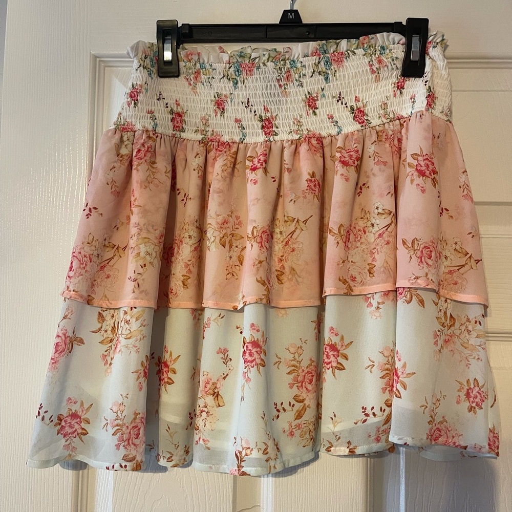 Floral skirt and crop set